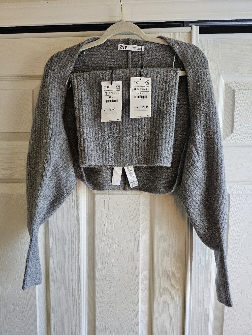 Zara Tube Top And Cropped Shrug Set (Only Selling As A Set)
